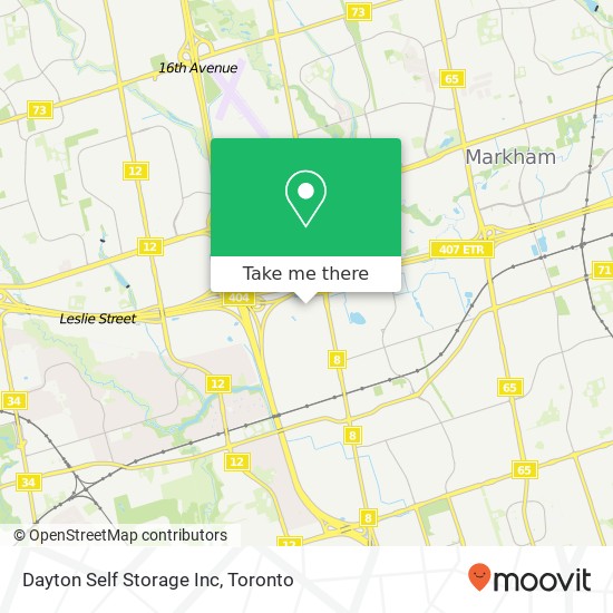 Dayton Self Storage Inc map