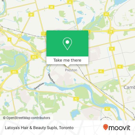 Latoya's Hair & Beauty Supls map