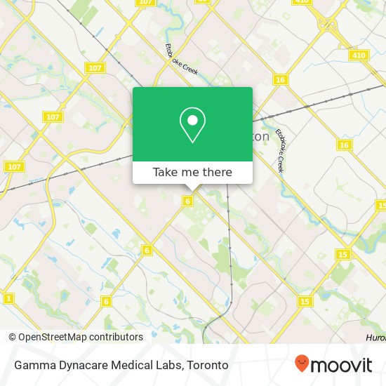 Gamma Dynacare Medical Labs map