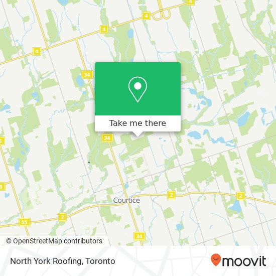 North York Roofing map