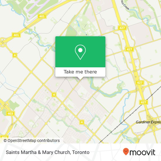 Saints Martha & Mary Church map