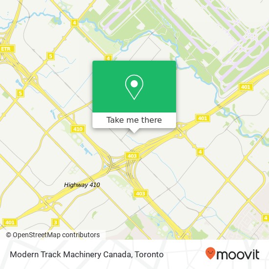 Modern Track Machinery Canada map
