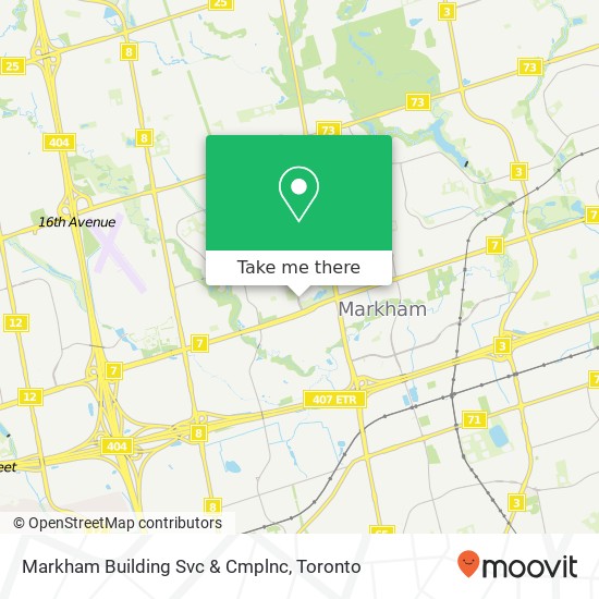 Markham Building Svc & Cmplnc map