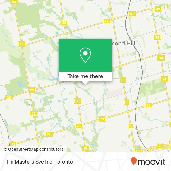 Tin Masters Svc Inc map