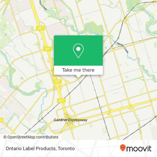 Ontario Label Products map