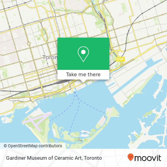 Gardiner Museum of Ceramic Art map