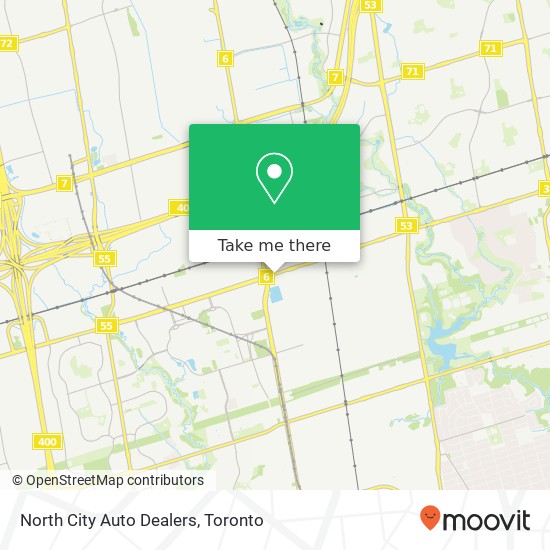 North City Auto Dealers map
