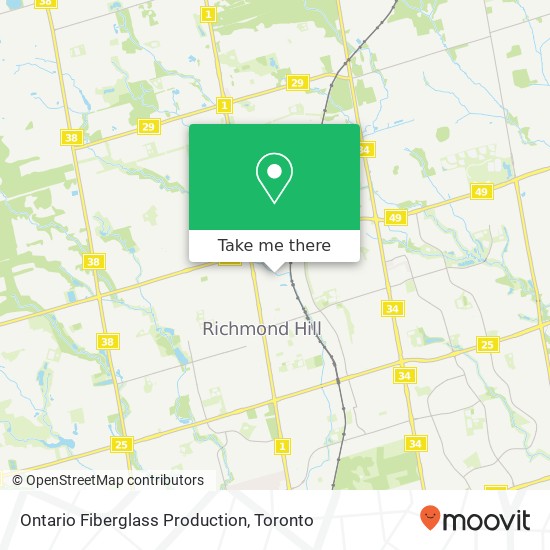 Ontario Fiberglass Production map