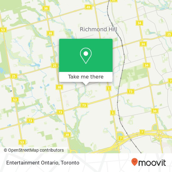 Entertainment Ontario map