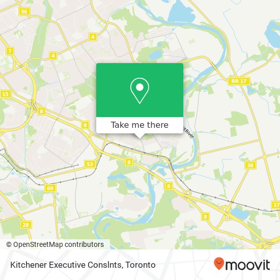 Kitchener Executive Conslnts map