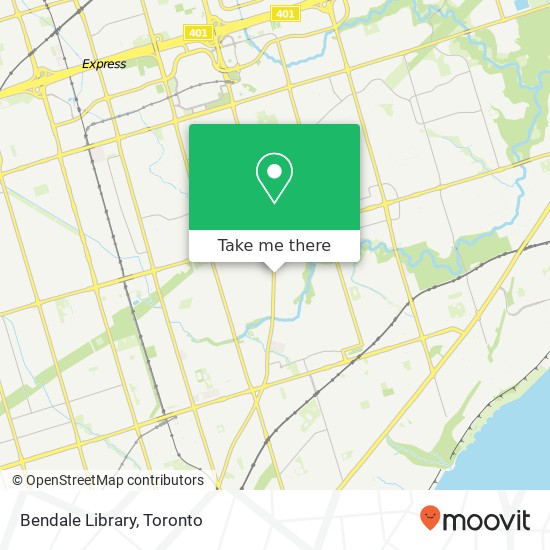 Bendale Library map