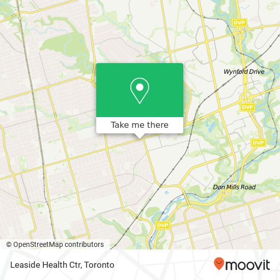 Leaside Health Ctr map