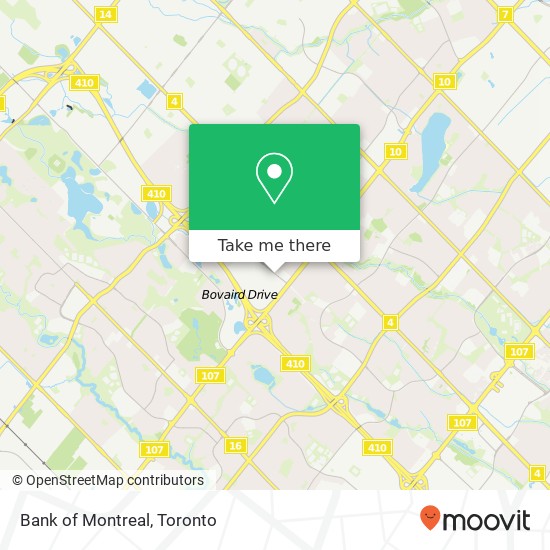 Bank of Montreal map