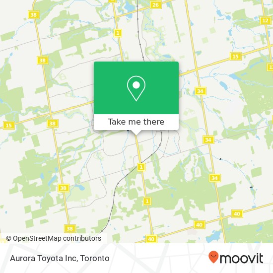 Aurora Toyota Inc map