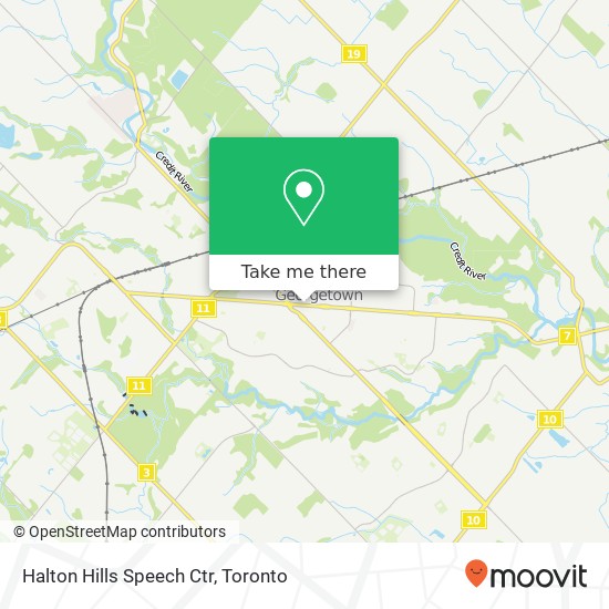 Halton Hills Speech Ctr map