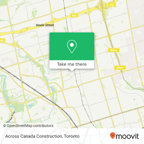 Across Canada Construction map