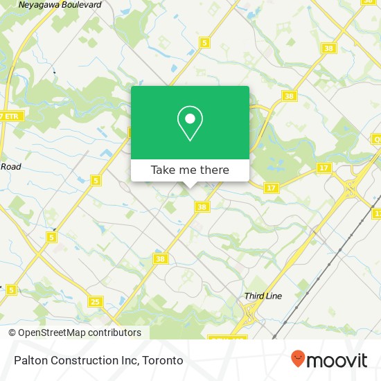 Palton Construction Inc map