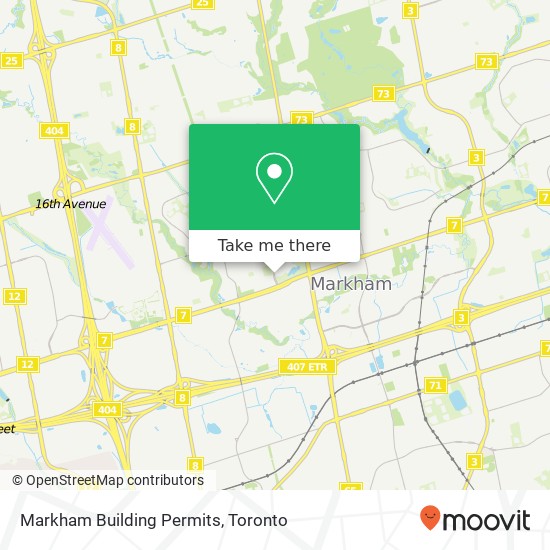 Markham Building Permits map