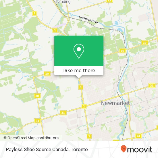 Payless Shoe Source Canada map