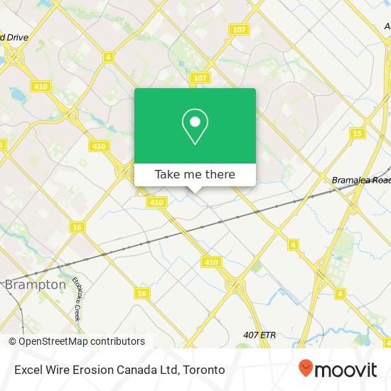 Excel Wire Erosion Canada Ltd map