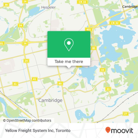 Yellow Freight System Inc map