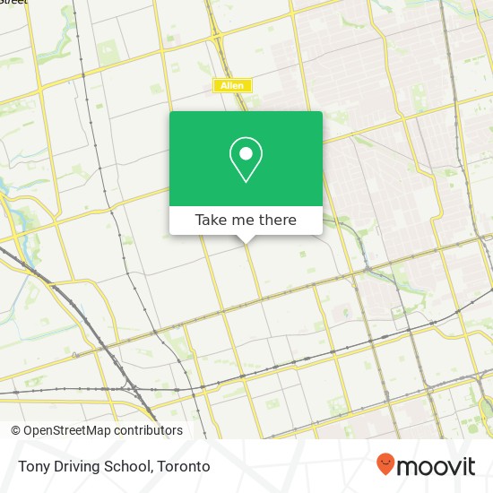 Tony Driving School map