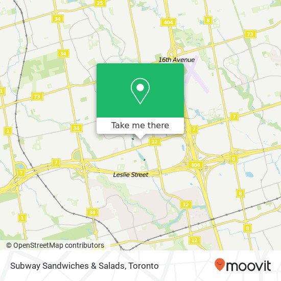 Subway Sandwiches & Salads map