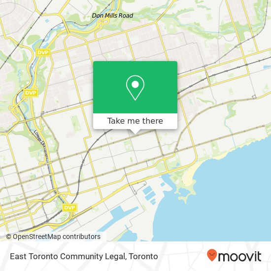 East Toronto Community Legal map