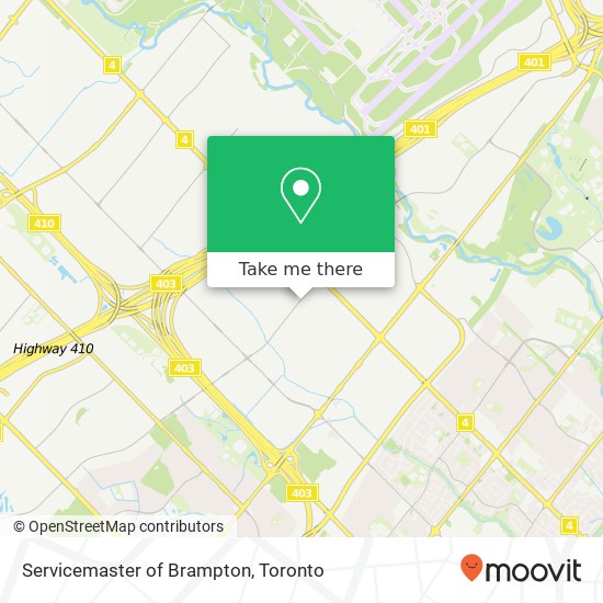 Servicemaster of Brampton map