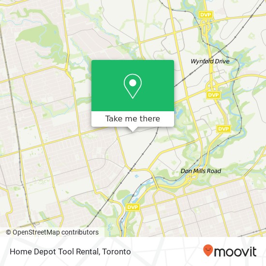 Home Depot Tool Rental map