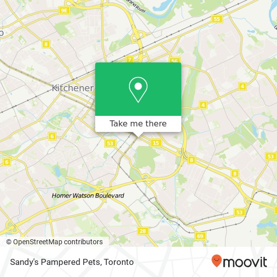 Sandy's Pampered Pets map
