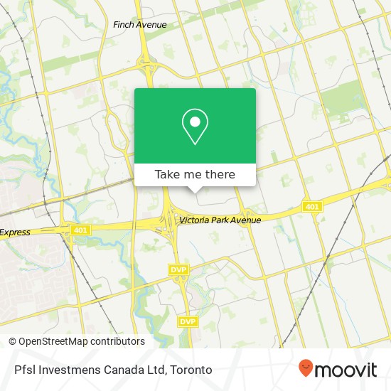 Pfsl Investmens Canada Ltd map