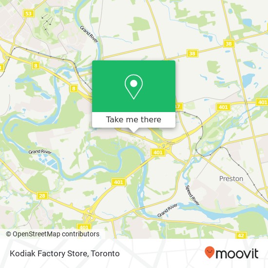 Kodiak Factory Store map