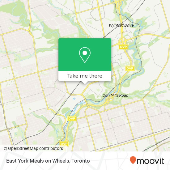 East York Meals on Wheels map