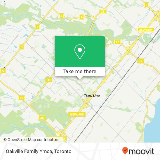 Oakville Family Ymca map