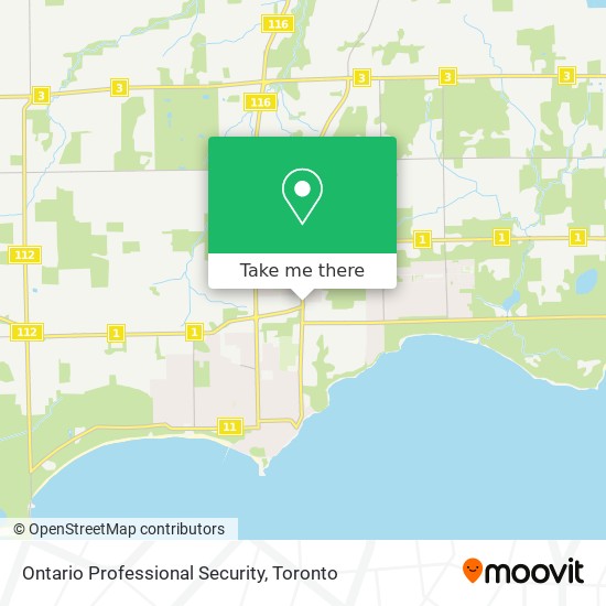 Ontario Professional Security map