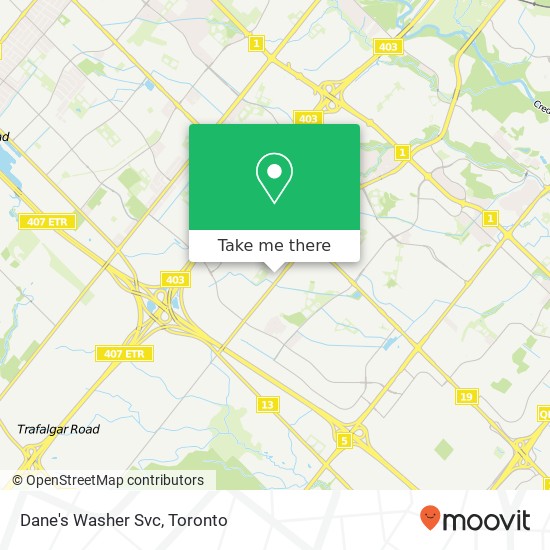Dane's Washer Svc map