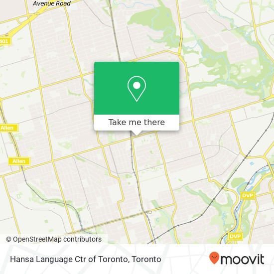 Hansa Language Ctr of Toronto map