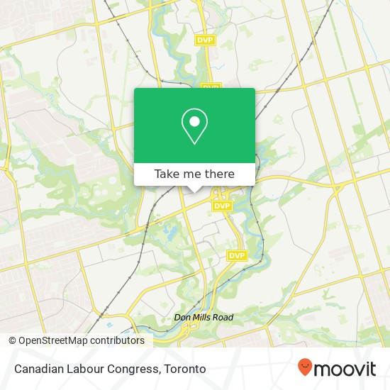 Canadian Labour Congress map