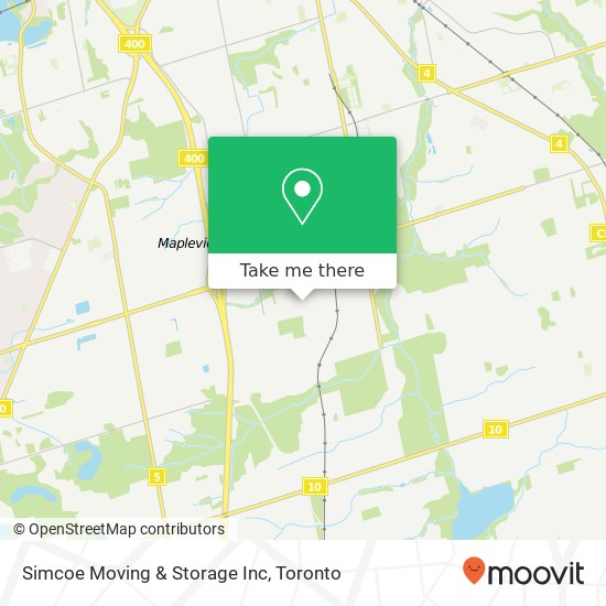 Simcoe Moving & Storage Inc map