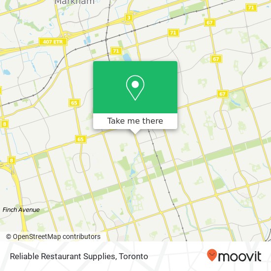 Reliable Restaurant Supplies map