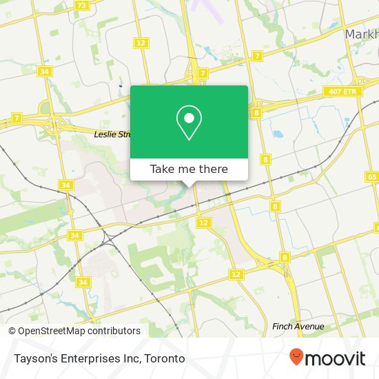Tayson's Enterprises Inc map