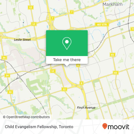 Child Evangelism Fellowship map