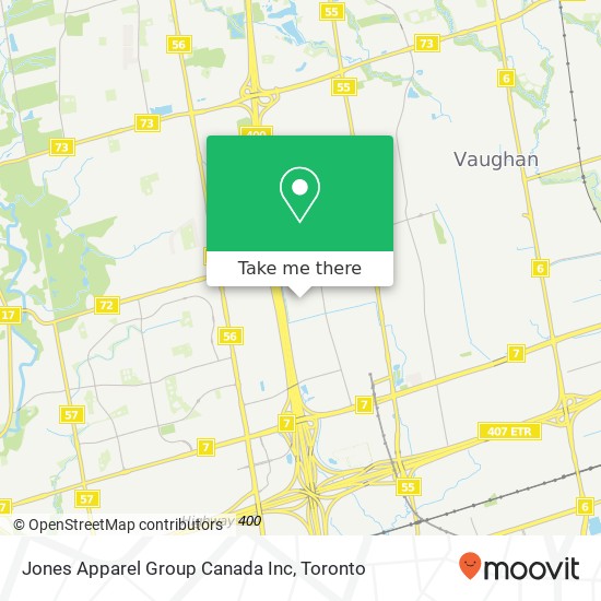 Jones Apparel Group Canada Inc map