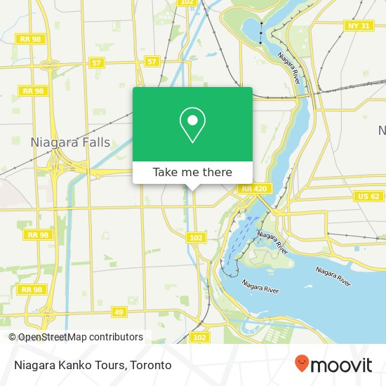 Niagara Kanko Tours map