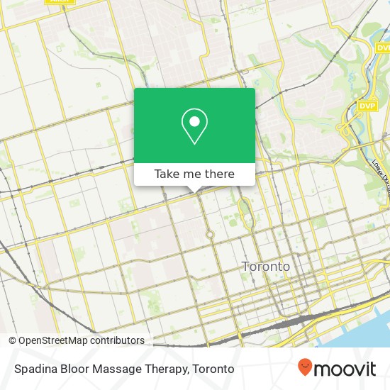 Spadina Bloor Massage Therapy map