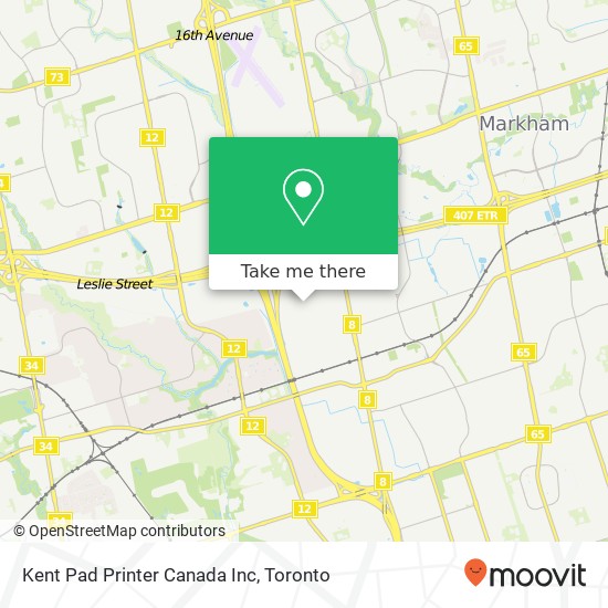 Kent Pad Printer Canada Inc map