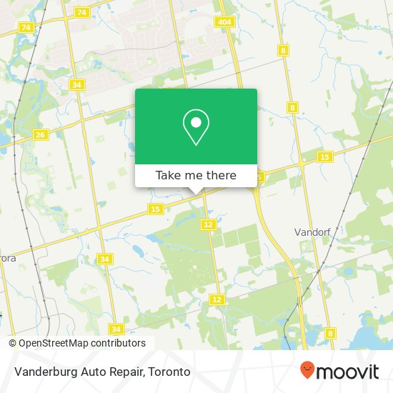Vanderburg Auto Repair map