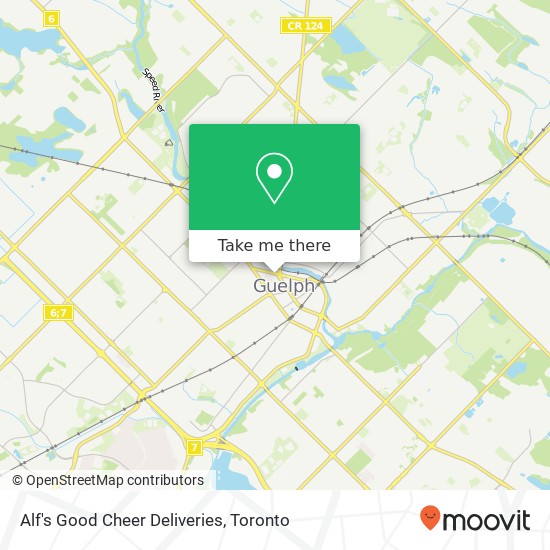 Alf's Good Cheer Deliveries map