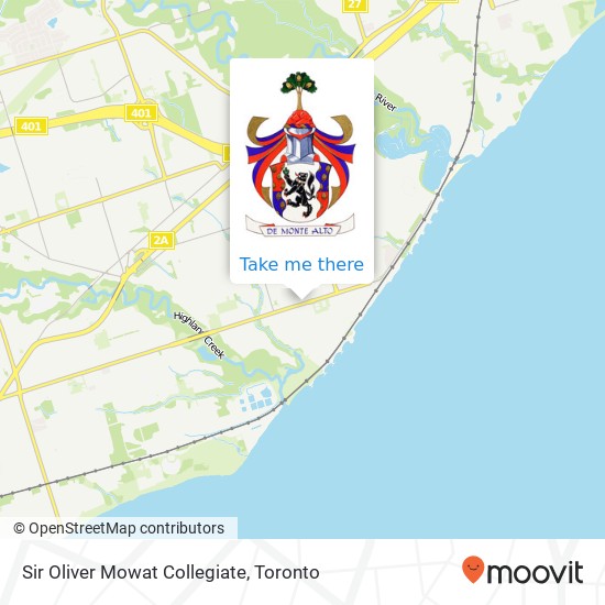 Sir Oliver Mowat Collegiate map